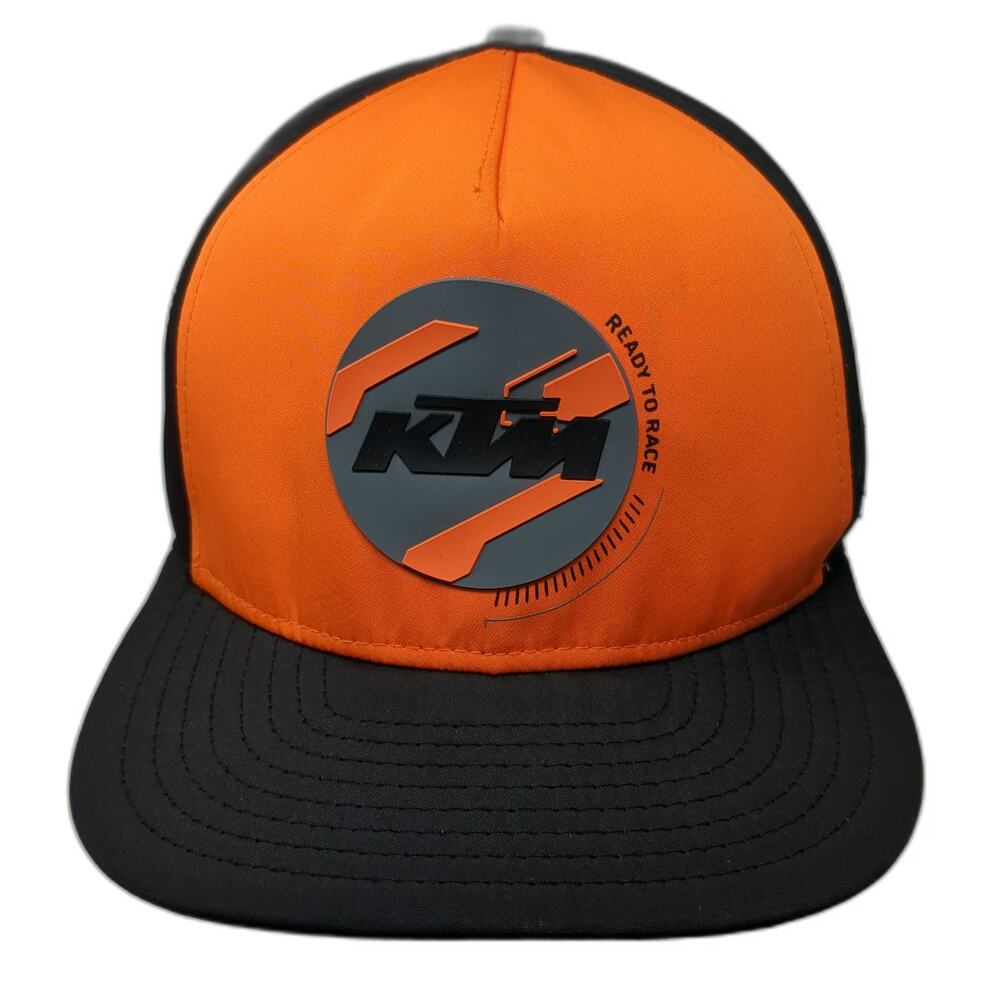 New Era 5 Panel Orange Black L KTM Ready To Race Motorcycle Snapback Hat Racing